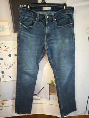 Signature by Levi Strauss Men's Dark Blue Straight Jeans